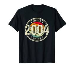 Retro 20 Jahre Jahrgang 2004 Limited Edition 20. Geburtstag T-Shirt von Retro Geburtstagsgeschenke für Männer und Frauen