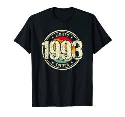 Retro 31 Jahre Jahrgang 1993 Limited Edition 31. Geburtstag T-Shirt von Retro Geburtstagsgeschenke für Männer und Frauen