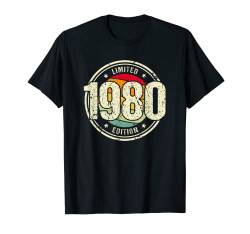 Retro 44 Jahre Jahrgang 1980 Limited Edition 44. Geburtstag T-Shirt von Retro Geburtstagsgeschenke für Männer und Frauen