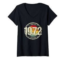 Retro 52 Jahre Jahrgang 1972 Limited Edition 52. Geburtstag T-Shirt mit V-Ausschnitt von Retro Geburtstagsgeschenke für Männer und Frauen