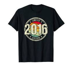 Retro 8 Jahre Jahrgang 2016 Limited Edition 8. Geburtstag T-Shirt von Retro Geburtstagsgeschenke für Männer und Frauen