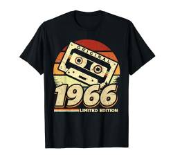 Jahrgang 1966 Retro Geburtstagsshirt zum 58. Geburtstag T-Shirt von Retro Jahrgang Geburtstag Geschenk Cool Kassette