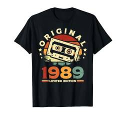 Jahrgang 1989 Retro Geburtstagsshirt zum 35. Geburtstag T-Shirt von Retro Jahrgang Geburtstag Geschenk Cool Kassette