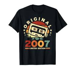 Jahrgang 2007 Retro Geburtstagsshirt zum 17. Geburtstag T-Shirt von Retro Jahrgang Geburtstag Geschenk Cool Kassette