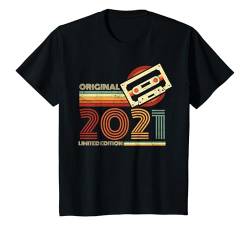 Kinder Jahrgang 2021 Retro Geburtstagsshirt zum 3. Geburtstag T-Shirt von Retro Jahrgang Geburtstag Geschenk Cool Kassette