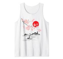 Vintage Cherry Blossom Hemd Sakura japanische Kunst Sakura Sakura Tank Top von Retro Japanese Cherry Blossom Shirt, Sakura Art