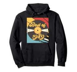 33. Geburtstag Geschenk Vinyl Schallplatte Jahrgang 1989 Pullover Hoodie von Retro Schallplatte Geburtstag Geschenk Designs