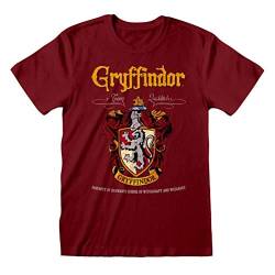 Herren Harry Potter Gryffindor Crest Rot T-Shirt: XX Large von Retro Styler