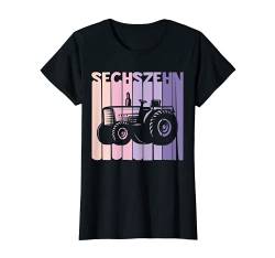 16. Geburtstag Retro Traktor Mädchen Trecker Bauer Landwirt T-Shirt von Retro Traktor Trecker KinderGeburtstag Styles