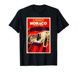 Rennwagen-Plakat Monaco-Weinlese-Grand Prix 1930 T-Shirt von Retro Vintage Movie Posters Prints Ads