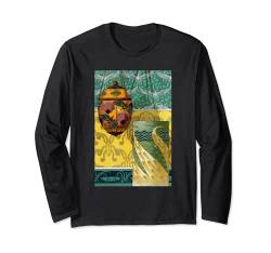 Laterne und Vase Jugendstil Pfau Grashüpfer Tiere Langarmshirt von Retro Vintage Movie posters Prints Ads