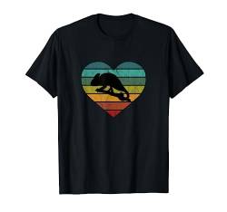 Ich liebe Chamäleons in Afrika Herz Wildnis Serengeti Safari T-Shirt von Retro Zoo Tier Silhouetten für jung und alt
