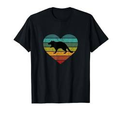 Ich liebe Tasmanische Teufel Beutelteufel Wildnis Tasmanien T-Shirt von Retro Zoo Tier Silhouetten für jung und alt