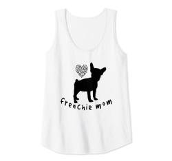 Damen T-Shirt mit französischer Bulldogge und Aufschrift "Mom Frenchie" Tank Top von Retro sun tees