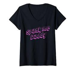 Spank Me Daddy DDLG Schlafshirt für Damen T-Shirt mit V-Ausschnitt von Retro sun tees