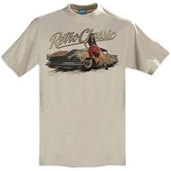 RetroClassic AllStarJin Herren T-Shirt 1959 Buick Flat Top Design 02 Gr. L, sand von RetroClassic