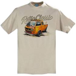 RetroClassic Gareth's T3 DoKa (Double Cab) Herren T-Shirt, sand, L von RetroClassic