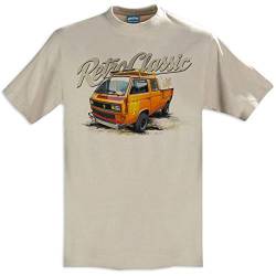 RetroClassic Gareth's T3 DoKa (Double Cab) Herren T-Shirt, sand, M von RetroClassic