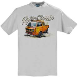 RetroClassic Gareth's T3 DoKa (Double Cab) Herren-T-Shirt Gr. M, Pacific Grey von RetroClassic