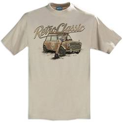 RetroClassic Herren T-Shirt Rost Rat Mini 'Boris The Rust Bucket' & Model Notonix Rundhalsausschnitt Gr. XL, sand von RetroClassic