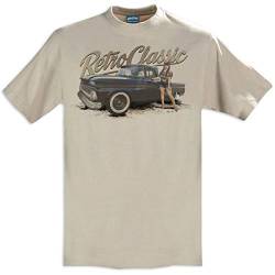 RetroClassic Miss Chelydoll 02-1963 Chevy C-10 Long Bed Truck Herren T-Shirt Gr. L, sand von RetroClassic