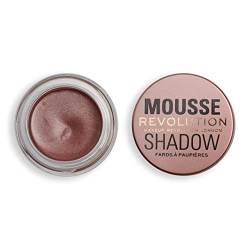 Makeup Revolution Mousse Shadow, cremige Farbe für Wangen & Augen, aufgeschlagene, leichte Formel, Creme-zu-Pulver, Amber Bronze, 4g von Revolution Beauty London