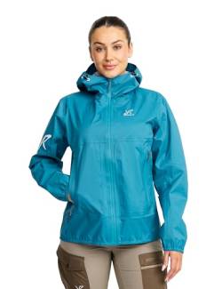 RevolutionRace Arcade 3L Lightweight Jacket für Damen, Wasserdichte Jacke, Packbare Windjacke für Wanderungen und Outdoor-Aktivitäten, Saxony Blue, M von RevolutionRace