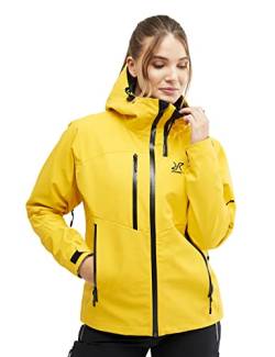 RevolutionRace Cyclone Rescue Jacket, Damenjacke, Belüftete und Wasserdichte Jacke für Wanderungen und andere Outdoor-Aktivitäten, Yellow, S von RevolutionRace