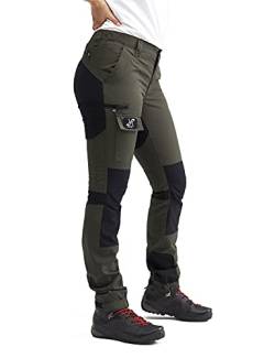 RevolutionRace Damen Nordwand Pants, Hose zum Wandern und für viele Outdoor-Aktivitäten, Mossgrey, M von RevolutionRace