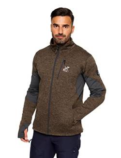 RevolutionRace Fusion Fleece für Herren, perfekt für Wanderungen und Outdoor-Abenteuer, Mud, M von RevolutionRace