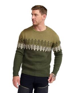 RevolutionRace Heavy Knit Sweater für Herren, Herrenpullover aus Wollmischung, Perfekt für Outdoor-Aktivitäten und den Täglichen Gebrauch, Forest Night, XL von RevolutionRace