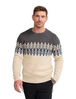 RevolutionRace Heavy Knit Sweater für Herren, Herrenpullover aus Wollmischung, Perfekt für Outdoor-Aktivitäten und den Täglichen Gebrauch, Oatmeal, M von RevolutionRace