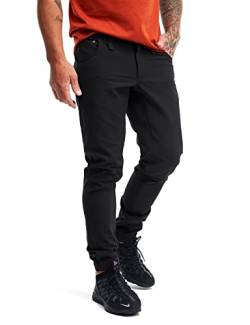 RevolutionRace Herren Explorer Outdoor Jeans, Outdoorhose perfekt für den Alltag und alle Outdoor-Aktivitäten, Black, L von RevolutionRace