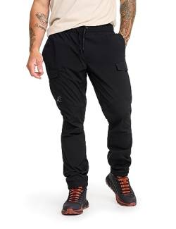 RevolutionRace Mood Cargo Pants für Herren, Leichte und Dehnbare Outdoor-Hose für den Alltag und alle Outdoor-Aktivitäten, Black, XL von RevolutionRace