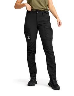 RevolutionRace Rambler Lightweight Pro Pants für Damen, Leichte Outdoor-Hose und Wanderhose für Damen, Black, L von RevolutionRace