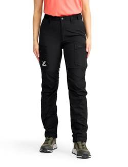 RevolutionRace Rambler Lightweight Pro Pants für Damen, Leichte Outdoor-Hose und Wanderhose für Damen, Black, XXL von RevolutionRace