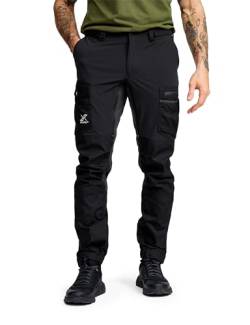 RevolutionRace Rambler Lightweight Pro Pants für Herren, Leichte Outdoor-Hose und Wanderhose für Herren, Black, XL von RevolutionRace