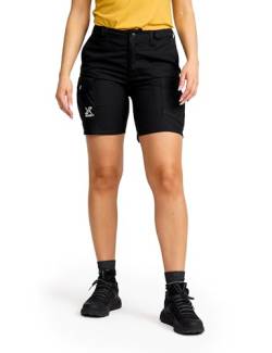 RevolutionRace Rambler Lightweight Pro Shorts für Damen, Leichte Kurze Hose und Wandershorts für Damen, Black, L von RevolutionRace