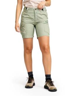 RevolutionRace Rambler Lightweight Pro Shorts für Damen, Leichte Kurze Hose und Wandershorts für Damen, Iceberg Green/Dusty Green, S von RevolutionRace