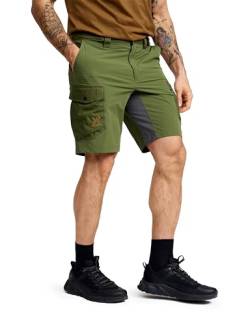 RevolutionRace Rambler Lightweight Pro Shorts für Herren, Leichte Kurze Hose und Wandershorts für Herren, Cypress, M von RevolutionRace