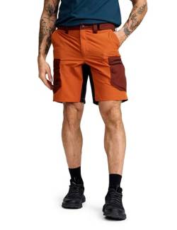 RevolutionRace Rambler Lightweight Pro Shorts für Herren, Leichte Kurze Hose und Wandershorts für Herren, Teracotta Brown/Smoked Paprika, L von RevolutionRace