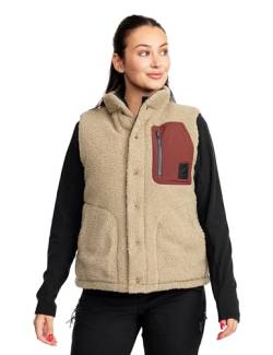 RevolutionRace Rollick Reversible Vest für Damen, 2-in-1-Wendeweste für den täglichen Gebrauch und alle Outdoor-Aktivitäten, Earth, L von RevolutionRace