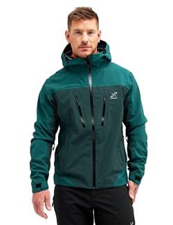 RevolutionRace Silence Proshell 3L Jacket, Herrenjacke, belüftete und wasserdichte Jacke für Wanderungen und andere Outdoor-Aktivitäten, Deep Teal 3.0, S von RevolutionRace