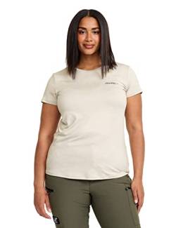 RevolutionRace Stretchy Vagabond Tee für Damen, Funktions T-Shirt für Wandern, Outdoor, Sport und Alltag, Tofu Melange, XS von RevolutionRace