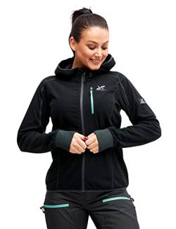 RevolutionRace Trekker Hoodie für Damen, perfekt für Wanderungen und Outdoor-Abenteuer, Black, L von RevolutionRace