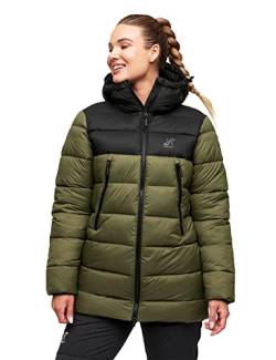 RevolutionRace Warme und Bequeme Mongoose Jacke für Damen, isolierte Jacke für alle Outdoor-Aktivitäten, Burnt Olive, L von RevolutionRace