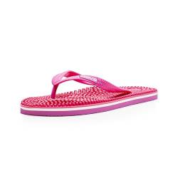 Revs - Lights - Reflexzonen-Massage-Flip-Flops für Männer und Frauen, Leuchtend Rosa 37EU von Revs