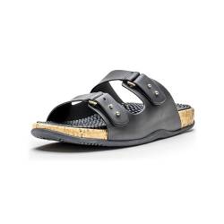 Revs Shiel, Premium Reflexzonenmassage & Akupressur Sandalen mit Doppelriemen für Damen, Schwarz 40/41EU (Label 41) von Revs