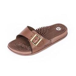 Revs Tay & Classics Herren-Reflexzonenmassage-Sandalen mit einem Riemen, braun, 46 EU von Revs