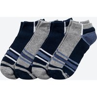 Herren-Sneaker-Socken in Streifen-Design, 4er-Pack von Reward